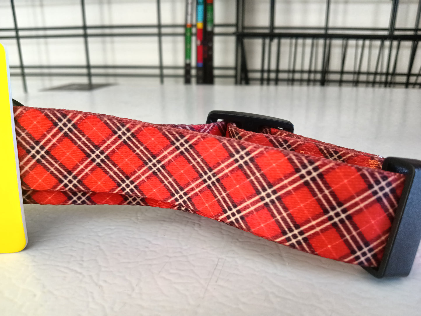 Dramabanana Cilp collar Red Plaid / Collier Rouge carroté Tartan